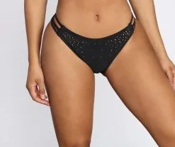 Windsor. Heat Wave Bar Side Hipster Swim Bottoms