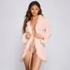 Windsor. Forever Love Marabou Trim Robe -Formal Dresses Online Shop 07106 0051 1