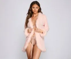 Windsor. Forever Love Marabou Trim Robe