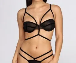 Windsor. In The Sheer Glitter Mesh Bralette & Panty Set -Formal Dresses Online Shop 07107 0360 3