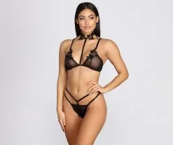 Windsor. Floral Choker Bra + Panty Set