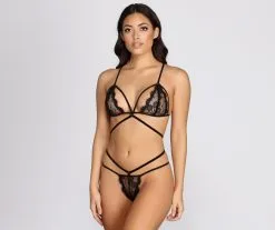 Windsor. No Need For Words Lace Bra + Panty Set
