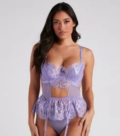 Windsor. Bad Intentions Satin Lace Bra And Panty
