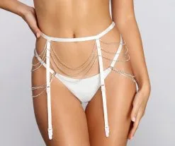 Windsor. In It For The Romance Rhinestone Garter Belt