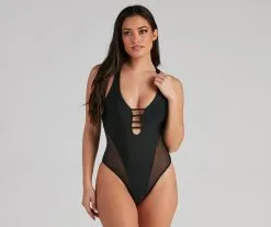 Windsor. Mesh Fun Strappy One-Piece Swimsuit