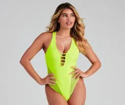 Windsor. Mesh Fun Strappy One-Piece Swimsuit -Formal Dresses Online Shop 07109 0299 1
