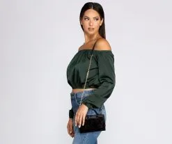 Windsor. Velvet Cross-body Wallet Purse