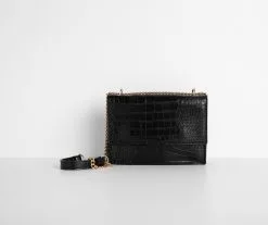 Windsor. Croc Print Crossbody Purse -Formal Dresses Online Shop 07203 0018 6