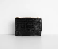 Windsor. Croc Print Crossbody Purse -Formal Dresses Online Shop 07203 0018 7