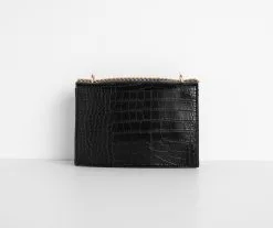 Windsor. Croc Print Crossbody Purse -Formal Dresses Online Shop 07203 0018 9