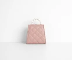 Windsor. Fancy Babe Pearl Handle Mini Quilted Purse -Formal Dresses Online Shop 07203 0301 8