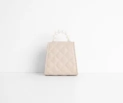Windsor. Fancy Babe Pearl Handle Mini Quilted Purse -Formal Dresses Online Shop 07203 0302 9
