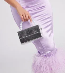 Windsor. Pretty Posh Metallic Faux Pearl Handbag