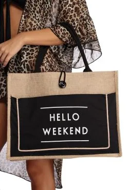 Windsor. Hello Weekend Straw Tote Bag