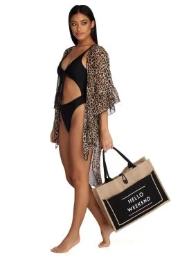 Windsor. Hello Weekend Straw Tote Bag -Formal Dresses Online Shop 07203 1845 1