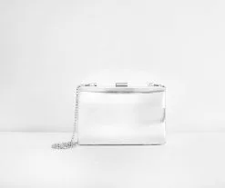 Windsor. Chrome Chic Box Clutch