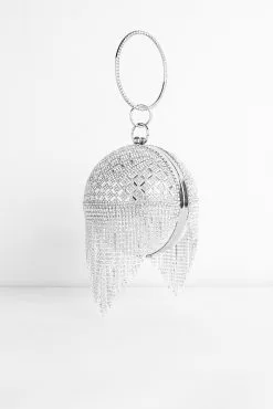 Windsor. Rhinestone Fringe Sphere Clutch 14 Windsor. Rhinestone Fringe Sphere Clutch -Formal Dresses Online Shop 07204 0029 4