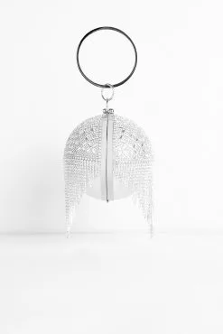 Windsor. Rhinestone Fringe Sphere Clutch 15 Windsor. Rhinestone Fringe Sphere Clutch -Formal Dresses Online Shop 07204 0029 5