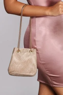 Windsor. Rhinestone Mesh Bucket Bag -Formal Dresses Online Shop 07204 0044 1
