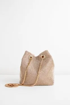 Windsor. Rhinestone Mesh Bucket Bag -Formal Dresses Online Shop 07204 0044 6