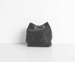 Windsor. Rhinestone Mesh Bucket Bag -Formal Dresses Online Shop 07204 0045 8