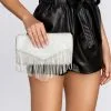 Windsor. Fab Fringe Rhinestone Envelope Clutch