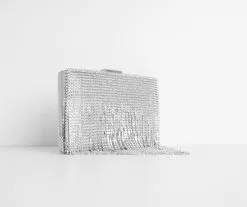 Windsor. Ready In Rhinestones Fringe Clutch -Formal Dresses Online Shop 07204 0072 7