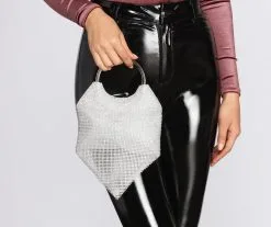 Windsor. Bandanna Rhinestone Mesh Mini Tote -Formal Dresses Online Shop 07204 0102 1 1