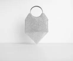 Windsor. Bandanna Rhinestone Mesh Mini Tote -Formal Dresses Online Shop 07204 0102 8 1