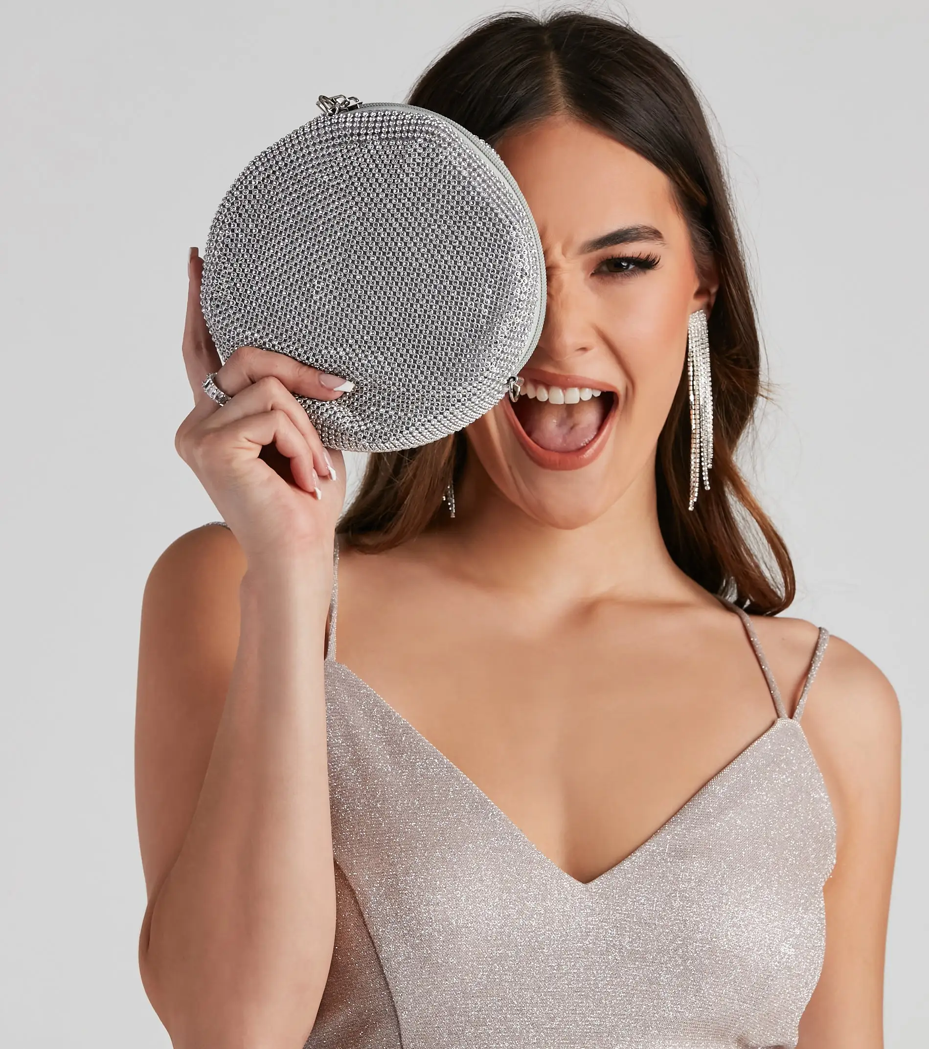 Windsor. Glam Moment Rhinestone Mesh Bag 3 Windsor. Glam Moment Rhinestone Mesh Bag