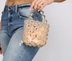 Windsor. Beaded Beauty Acrylic Bucket Bag