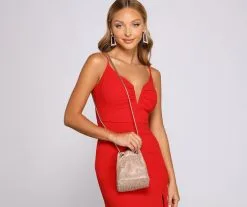 Windsor. Mesmerizing Mesh And Rhinestone Bucket -Formal Dresses Online Shop 07204 0432 1