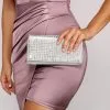 Windsor. Dazzling Second Look Baguette Stone Clutch