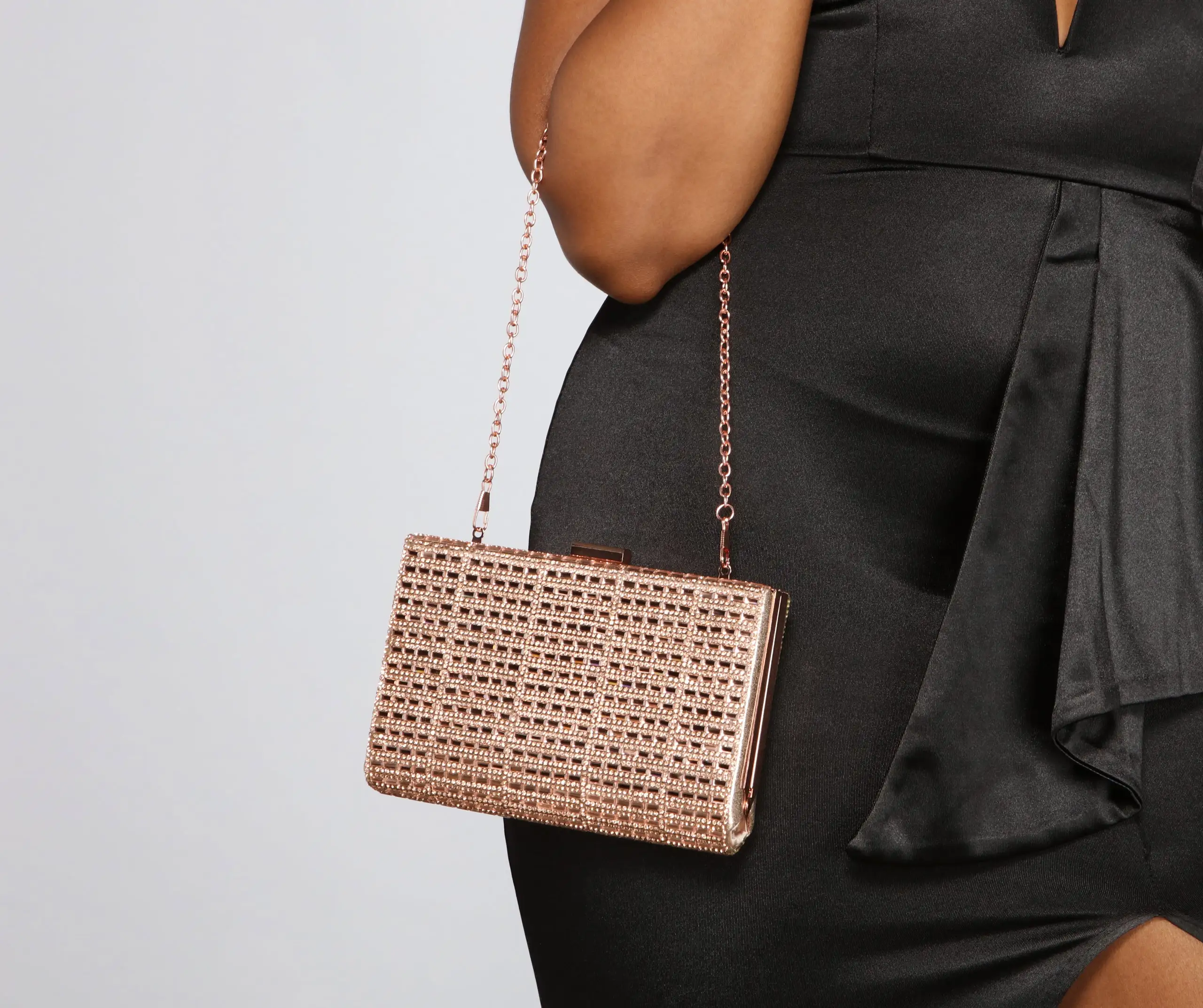 Windsor. Glimmer And Shine Rhinestone Baguette Clutch 4 Windsor. Glimmer And Shine Rhinestone Baguette Clutch - Image 2