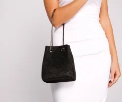Windsor. Oh So Glam Glitter Mesh Bucket Bag