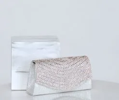 Windsor. Sparkle & Shine Rhinestone Fold-Over Clutch
