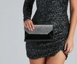 Windsor. Wow Factor Rhinestone Box Clutch