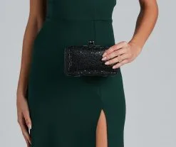 Windsor. Harness This Shine Rhine Box Clutch