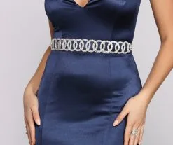 Windsor. Major Glam Status Rhinestone Chain Belt