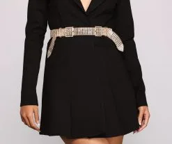 Windsor. Feelin' Extra Rhinestone Double Buckle Belt