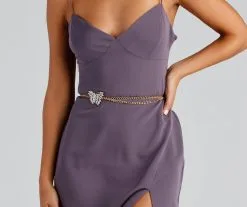 Windsor. Charming Glam Rhinestone Butterfly Belt