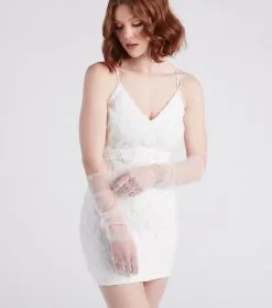 Windsor. Effortlessly Glam Sheer Long Gloves -Formal Dresses Online Shop 07304 0032 1