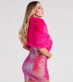 Windsor. So Luxe Faux Fur Wrap -Formal Dresses Online Shop 07305 0436 2