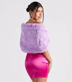 Windsor. So Luxe Faux Fur Wrap -Formal Dresses Online Shop 07305 0437 2