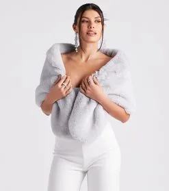 Windsor. So Luxe Faux Fur Wrap -Formal Dresses Online Shop 07305 0438 1