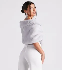 Windsor. So Luxe Faux Fur Wrap -Formal Dresses Online Shop 07305 0438 2