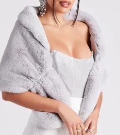 Windsor. So Luxe Faux Fur Wrap -Formal Dresses Online Shop 07305 0438 3