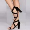 Windsor. Crossed Strap Block Heel 1 Windsor. Crossed Strap Block Heel -Formal Dresses Online Shop 07401 0185 1