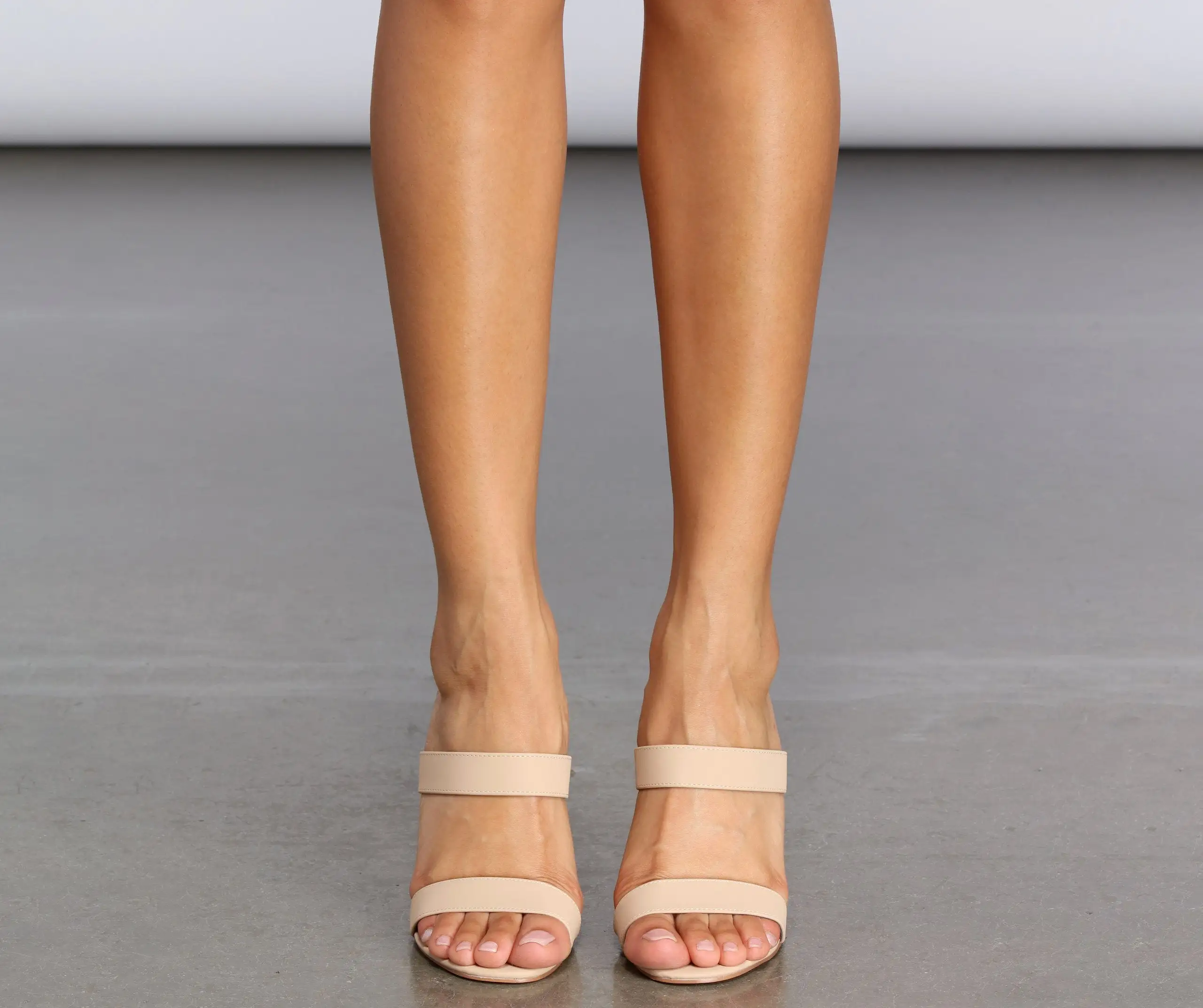 Windsor. Double Band Faux Nubuck Heels 4 Windsor. Double Band Faux Nubuck Heels - Image 2