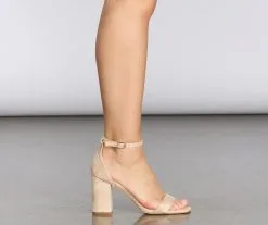 Windsor. Livin' The Life Square Low Heels -Formal Dresses Online Shop 07401 0434 5